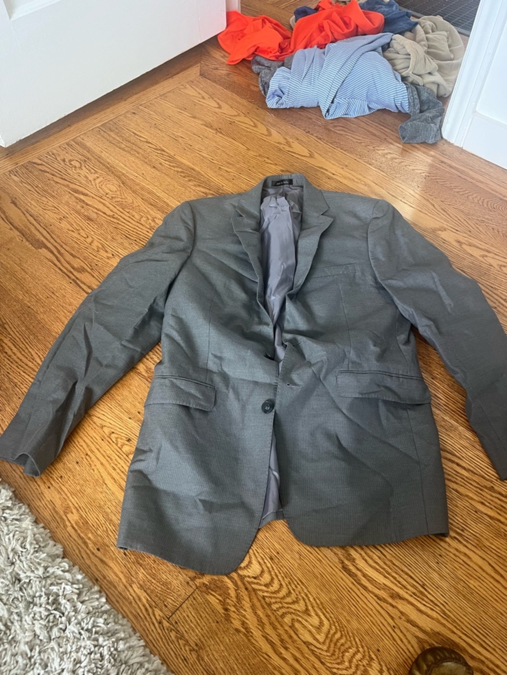 Calvin Klein size 40L gray suit jacket
